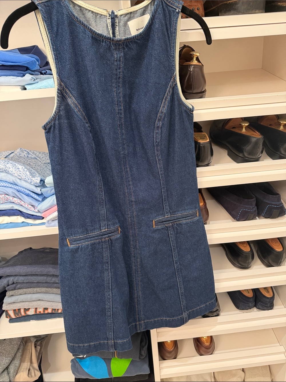 Reformation Citron Dark Blue Denim Mini Dress